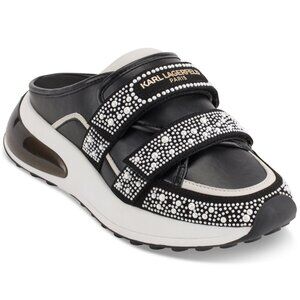 159$ Karl Lagerfeld Paris Devora Slip-on Embellished Slide Sneakers 5.5 US Black